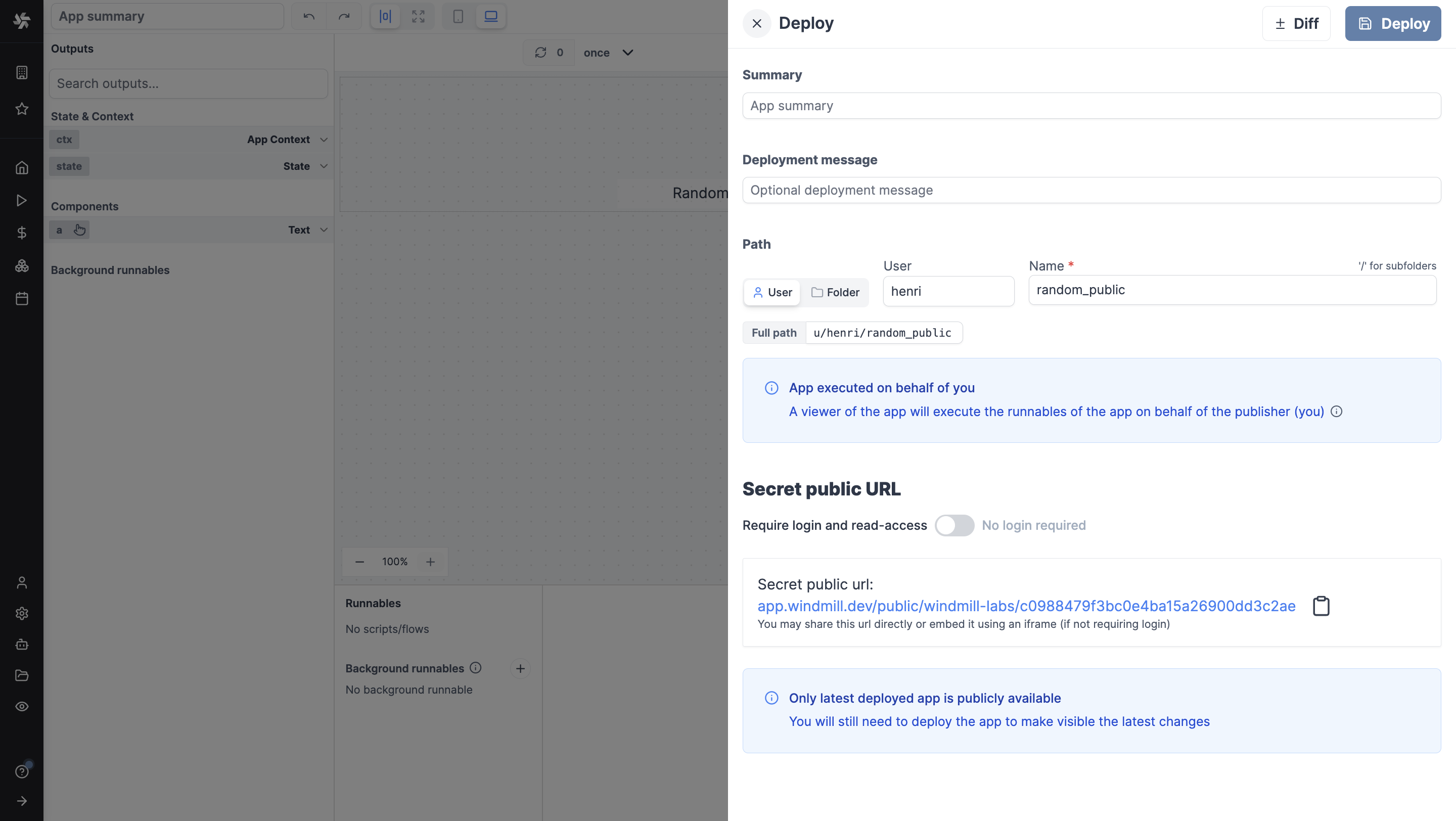 Secret Public URL Secret Public URL